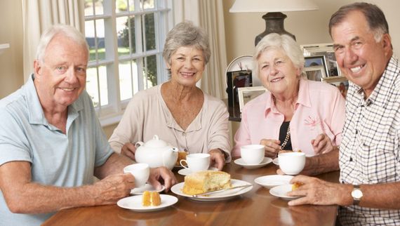 Some of our residents enjoying tea and cake