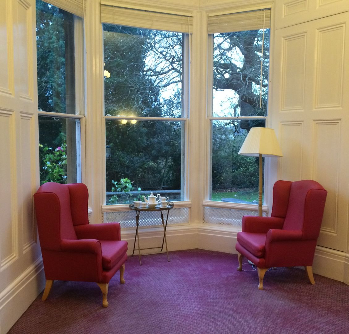 Seating in a window for a cup of tea at Hazelwood Gardens Nursing Home