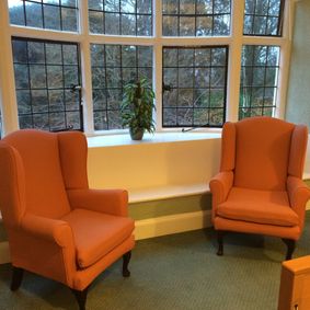 Seating area for 2 at Hazelwood Gardens 